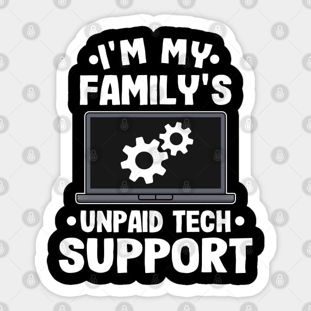Unpaid Tech Support Funny Technical Support Gift Sticker by Kuehni